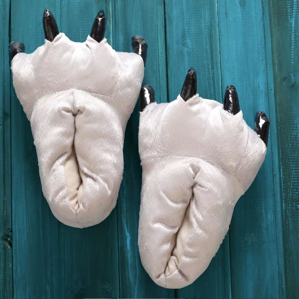 Stitch Animal Paw Slippers for Boy Girl Unisex Kids Cute Monster Claw Slippers Cartoon Soft Plush Warm Home Slippers Child Shoes