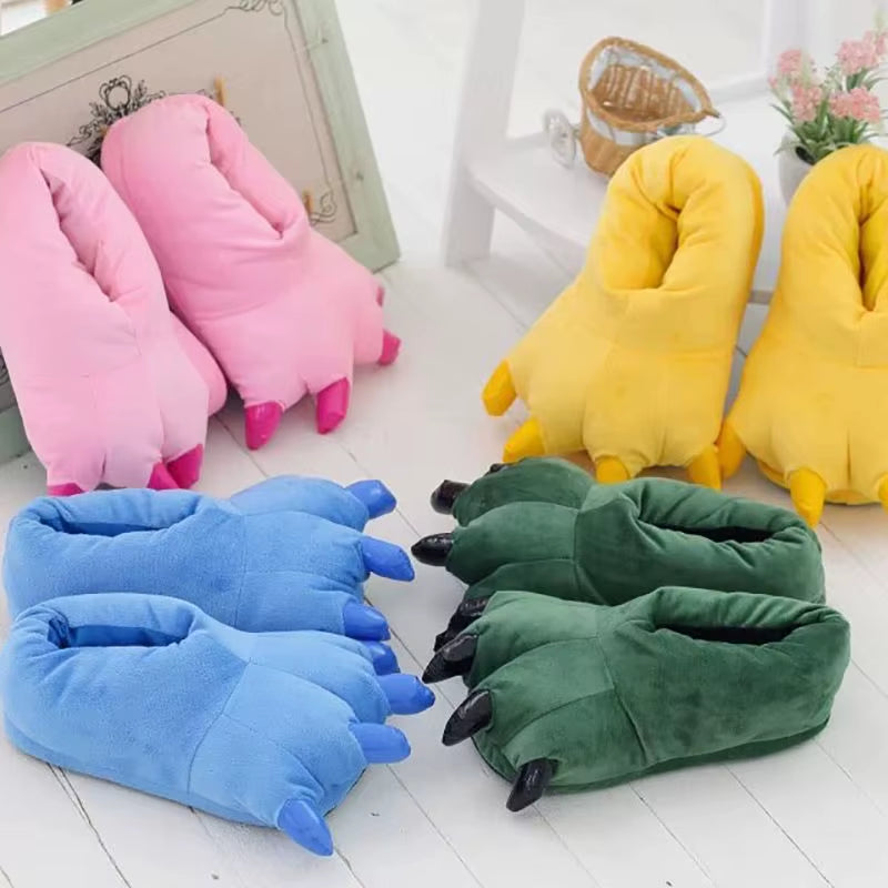 Stitch Animal Paw Slippers for Boy Girl Unisex Kids Cute Monster Claw Slippers Cartoon Soft Plush Warm Home Slippers Child Shoes