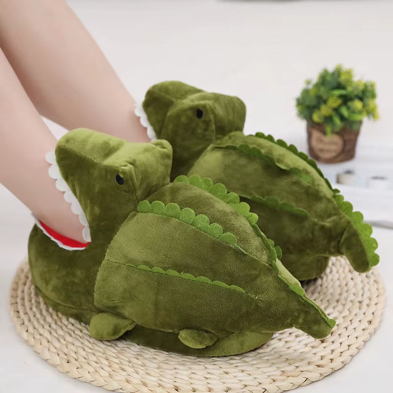 Cartoon Shark Funny Shoes Girls Lovely Indoor Slippers Ladies Home Shoes 2022 Fashion Plush Warm Slippers Women Winter Shoes