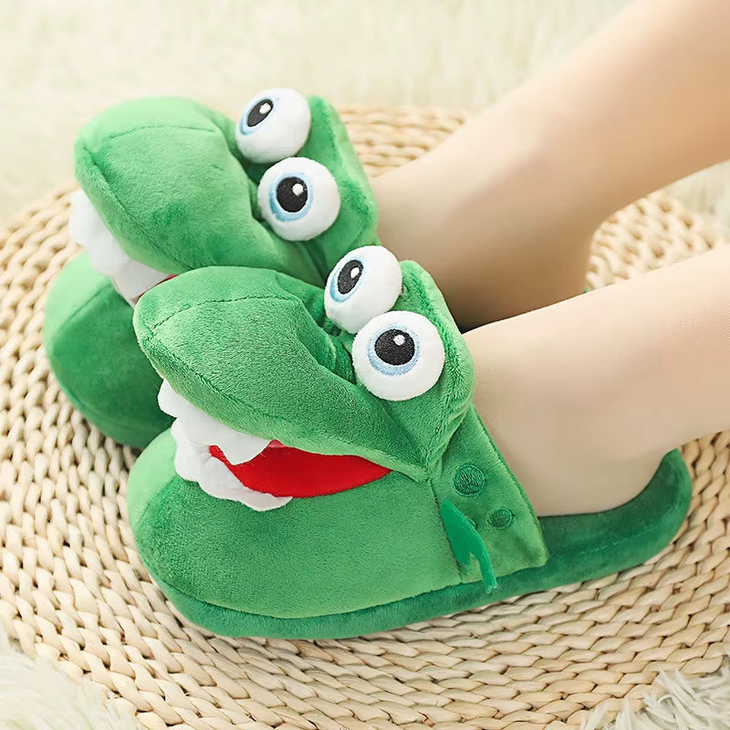 Cartoon Shark Funny Shoes Girls Lovely Indoor Slippers Ladies Home Shoes 2022 Fashion Plush Warm Slippers Women Winter Shoes