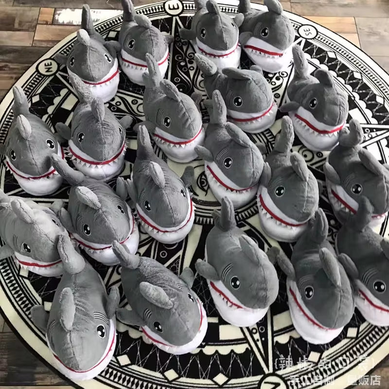 Cartoon Shark Funny Shoes Girls Lovely Indoor Slippers Ladies Home Shoes 2022 Fashion Plush Warm Slippers Women Winter Shoes